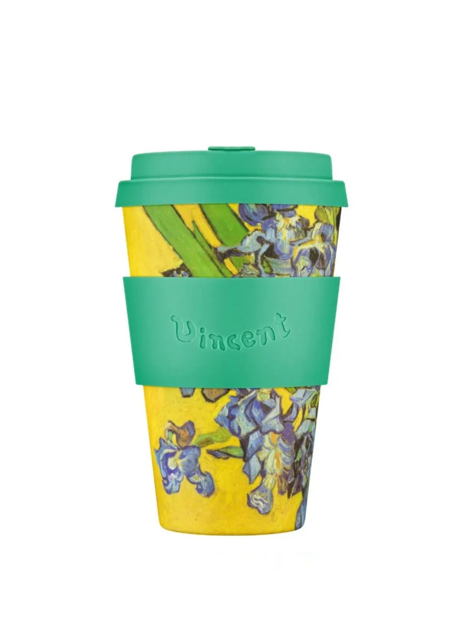 Van Gogh Irises Bamboo Reusable Coffee Cup