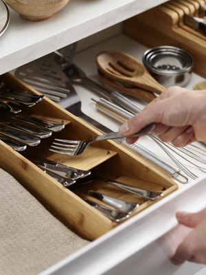 DrawerStore Bamboo Cutlery Organiser